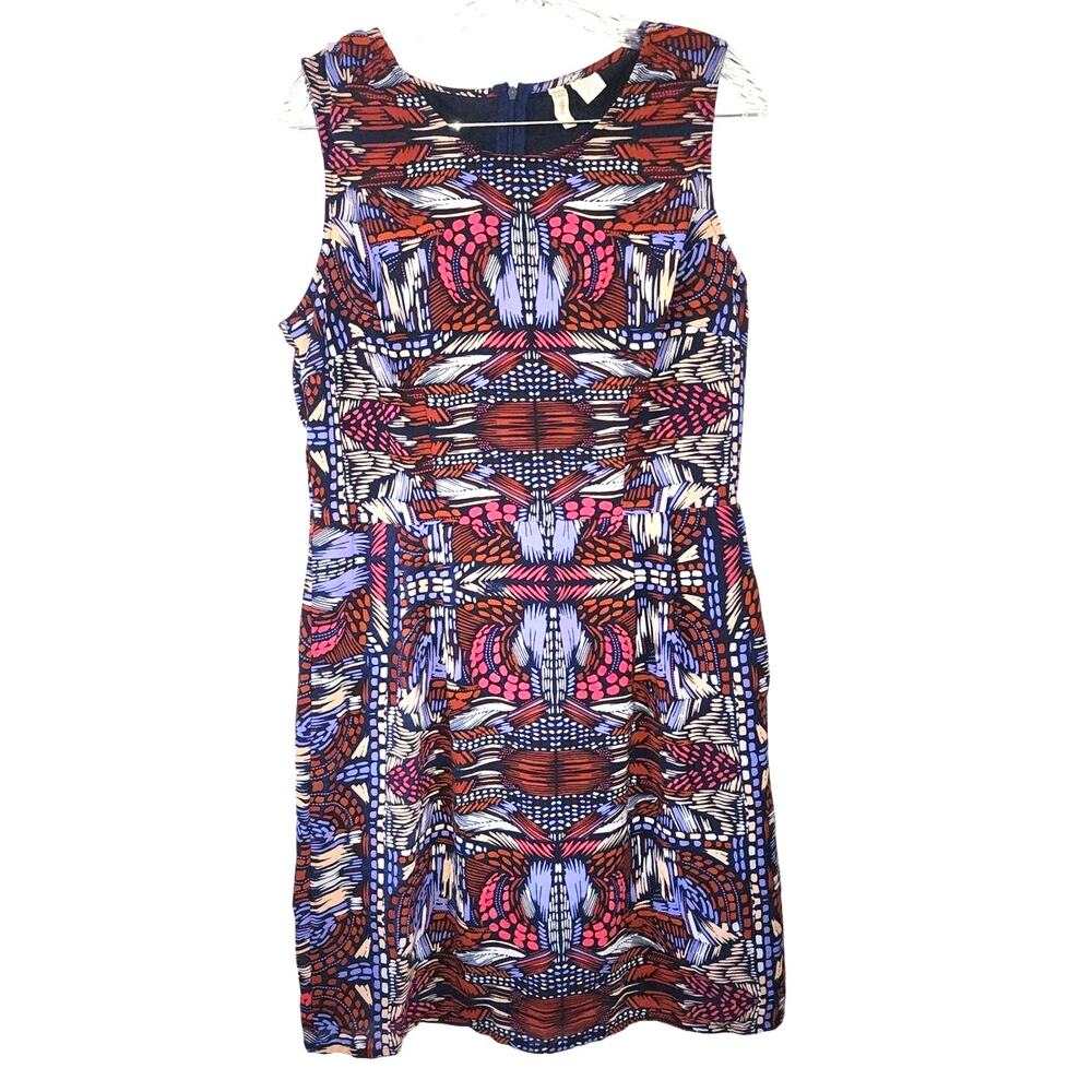 Japna Sleeveless Geometric Bohemian Knee Length Dress Size XL